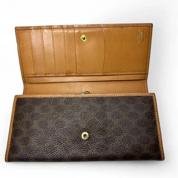 CELINE Canvas Brown Macadam Long Wallet - Picture 4 of 16